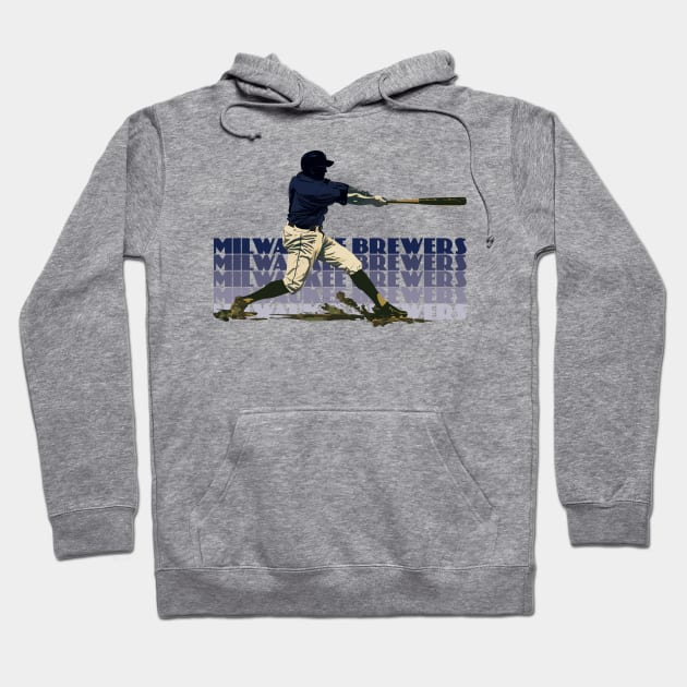 Retro Milwaukee Brewers Slugger Hoodie by Rad Love